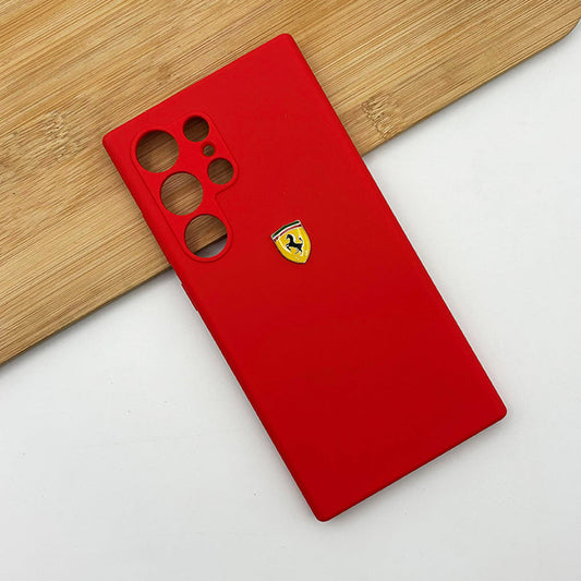 Samsung Galaxy S22 Ultra FR Sports Car Logo Liquid Silicone Case Cover