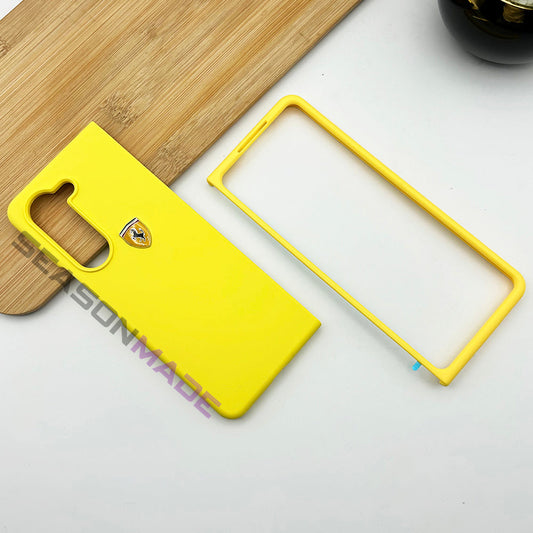 FR Edition Smooth Silk Feel Silicone Case for Samsung Galaxy Z Fold 7 | Sporty Luxury Finish