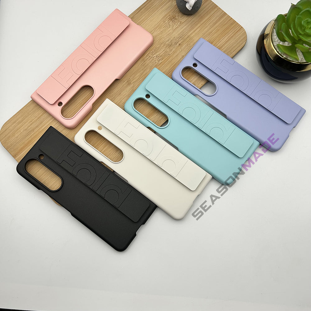 Samsung Galaxy Z Fold 6 Silk Hard Shell Strap Holder Case