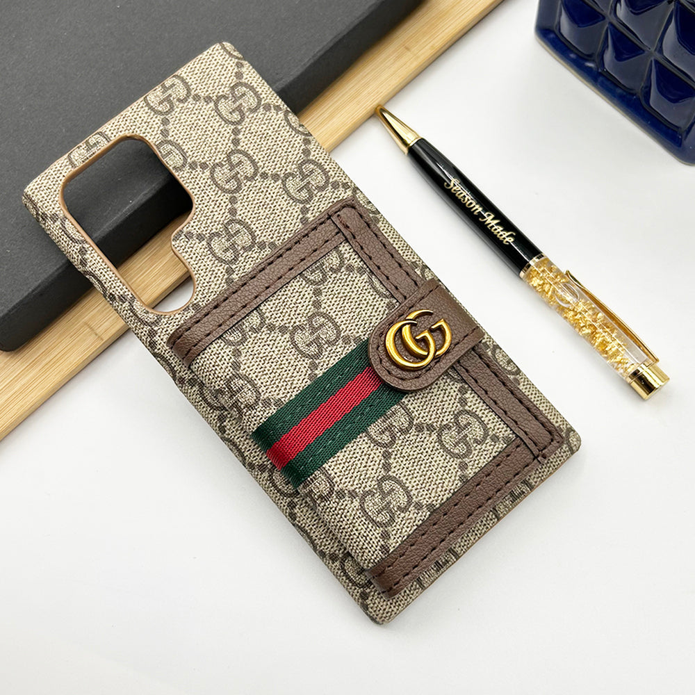 Samsung Galaxy S25 Ultra Luxury Brand GG Wallet Case Cover