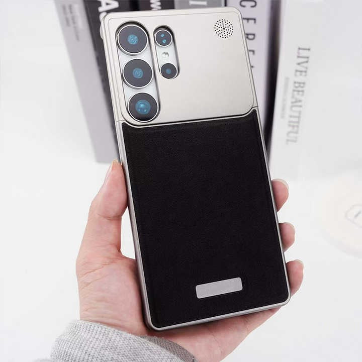 AeroFlex Aluminium Leather Case with Magsafe for Samsung Galaxy S25 Ultra | Premium Metallic Frame | Hybrid Back Cover