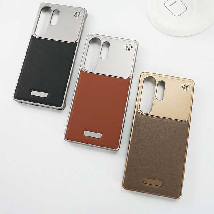 AeroFlex Aluminium Leather Case with Magsafe for Samsung Galaxy S25 Ultra | Premium Metallic Frame | Hybrid Back Cover