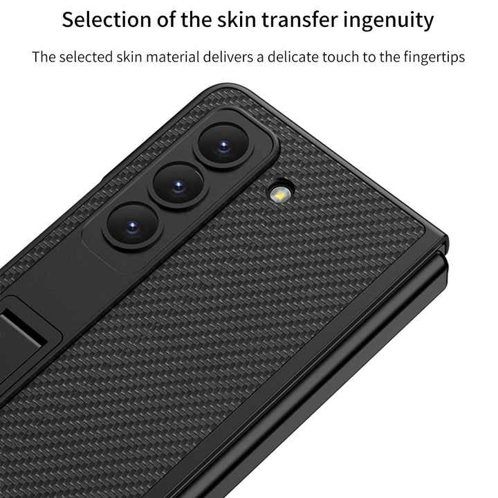 Samsung Galaxy Z Fold 6 PU Leather Kickstand Front Screen Protector Case