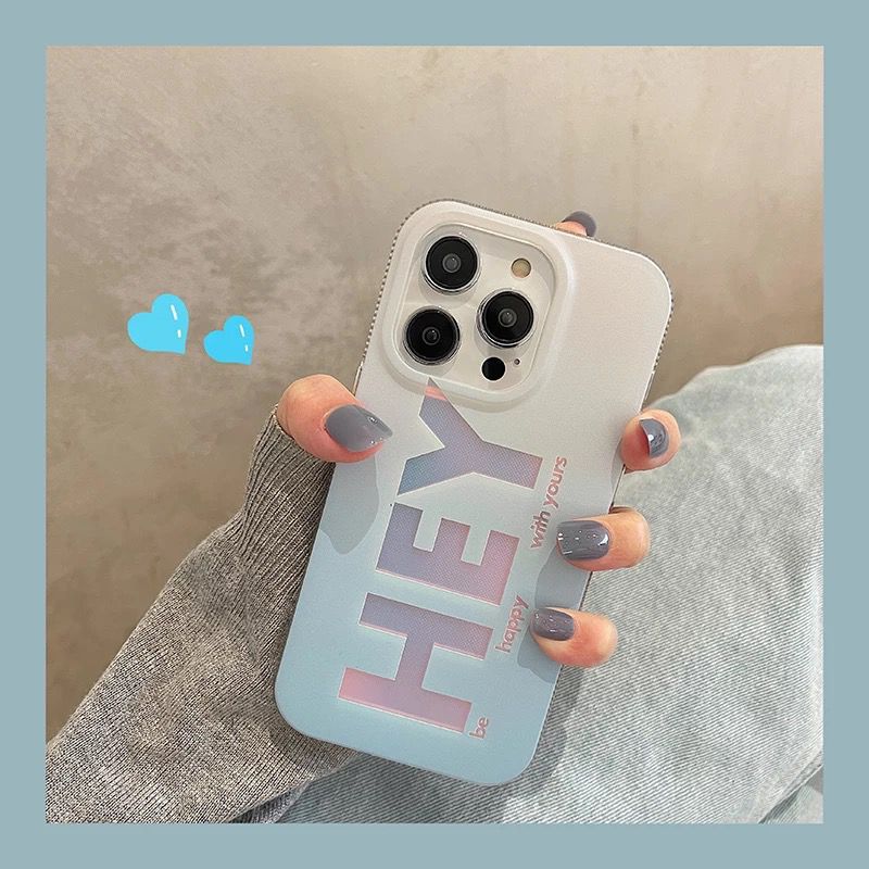 Trendy iPhone Hollographic Mobile Case Cover - HEY Design