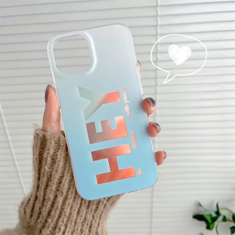 Trendy iPhone Hollographic Mobile Case Cover - HEY Design