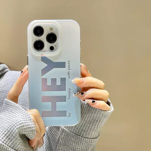 Trendy iPhone Hollographic Mobile Case Cover - HEY Design