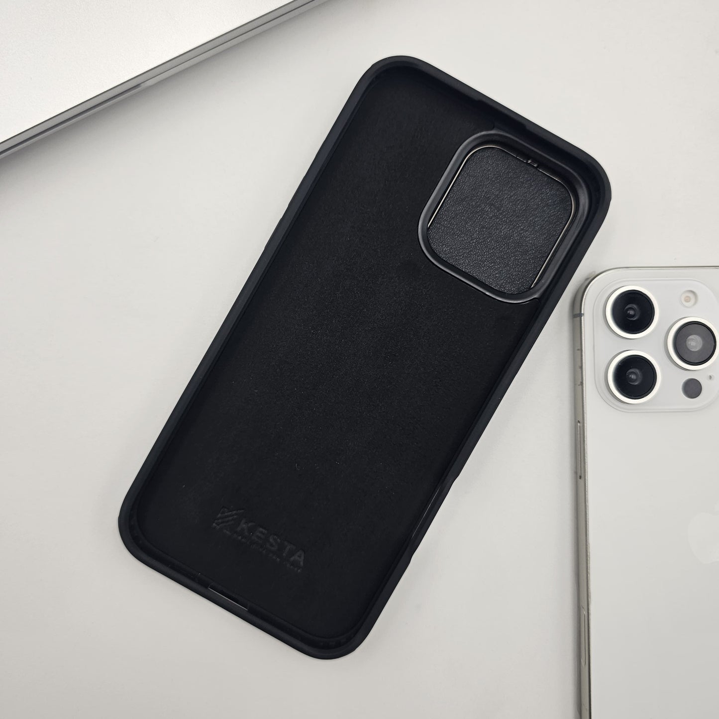 iPhone Leather Foldable Metal Stand Camera Protection Case Inside Micro-Fibre