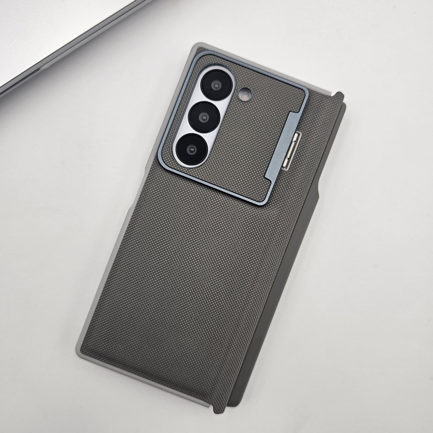 Samsung Galaxy Z Fold 6 Dotted Feel Leather Flip Card Holder S Pen Holder Case