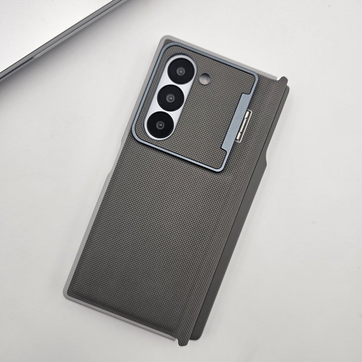 Samsung Galaxy Z Fold 6 Dotted Feel Leather Flip Card Holder S Pen Holder Case