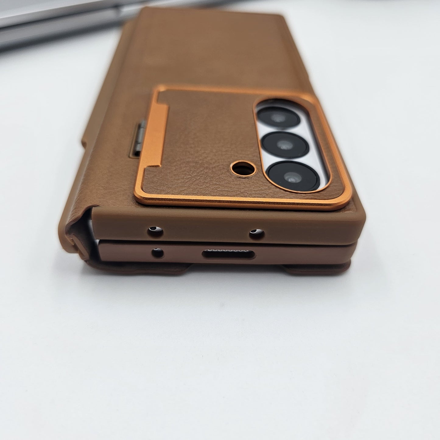 Samsung Galaxy Z Fold 6 Flip Card Holder S Pen Holder Foldable Metal Stand Case