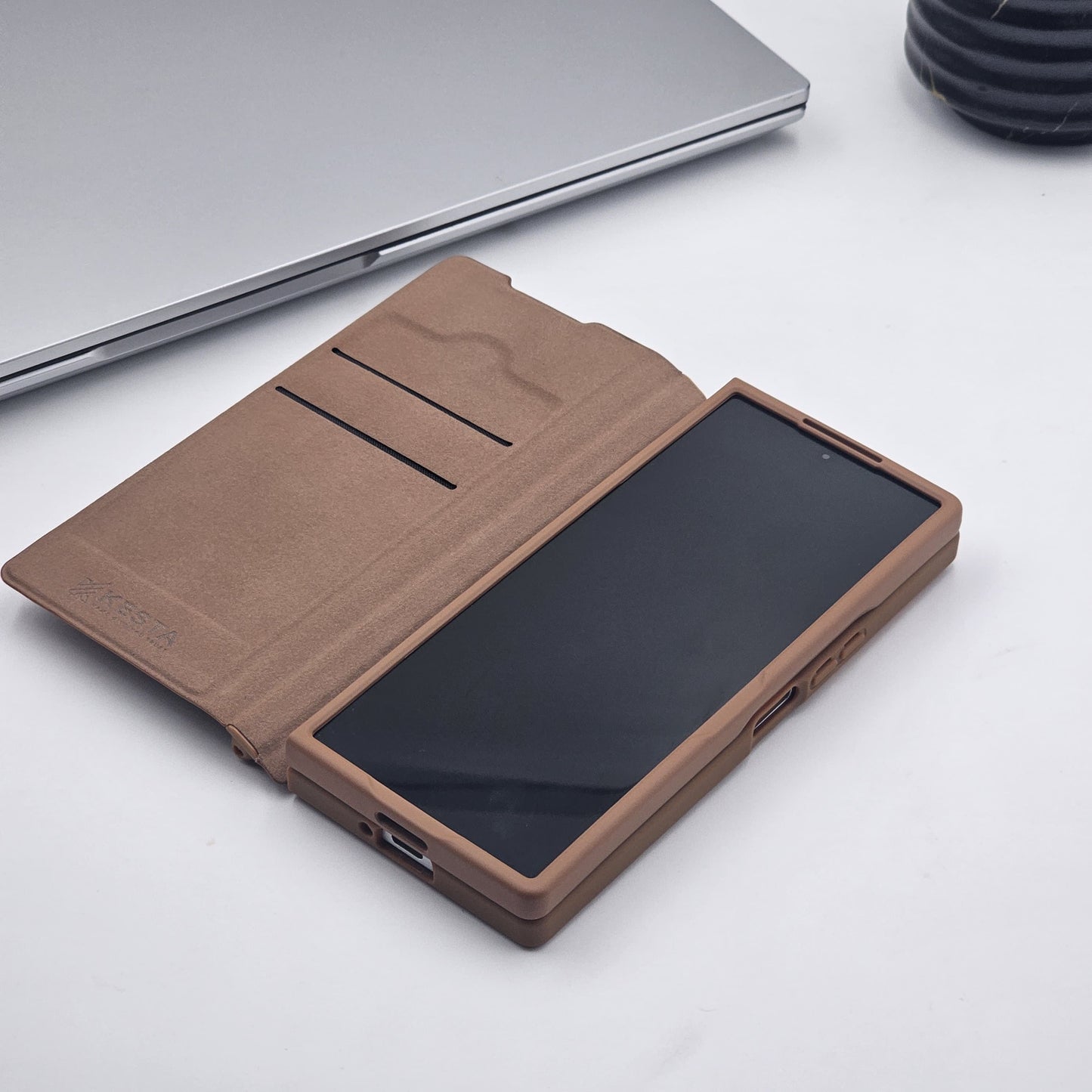 Samsung Galaxy Z Fold 6 Flip Card Holder S Pen Holder Foldable Metal Stand Case