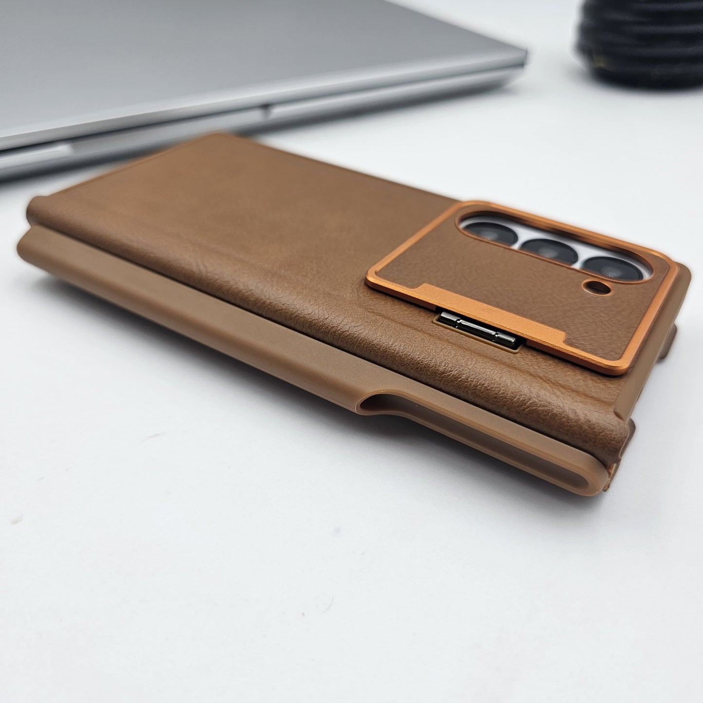 Samsung Galaxy Z Fold 6 Flip Card Holder S Pen Holder Foldable Metal Stand Case