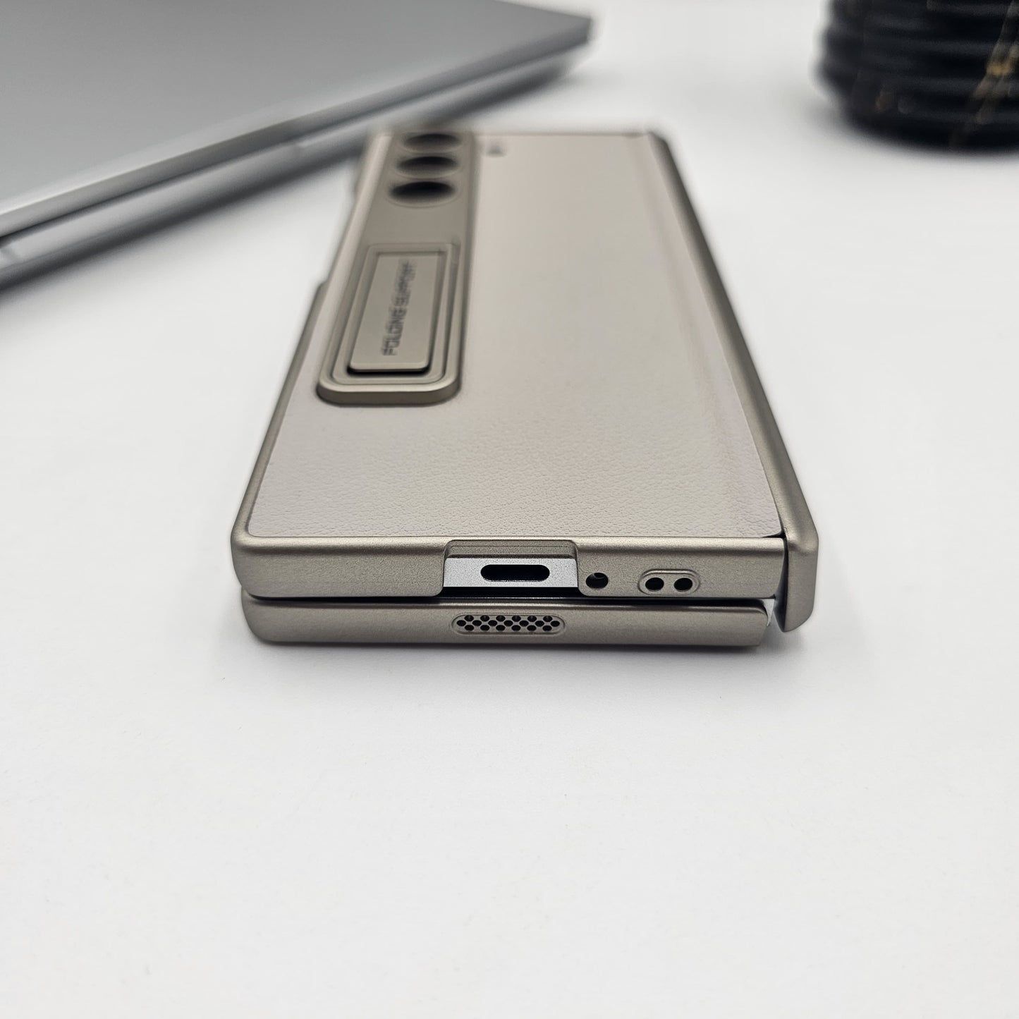 Samsung Galaxy Z Fold 6 PU Leather Kickstand Front Screen Protector Case