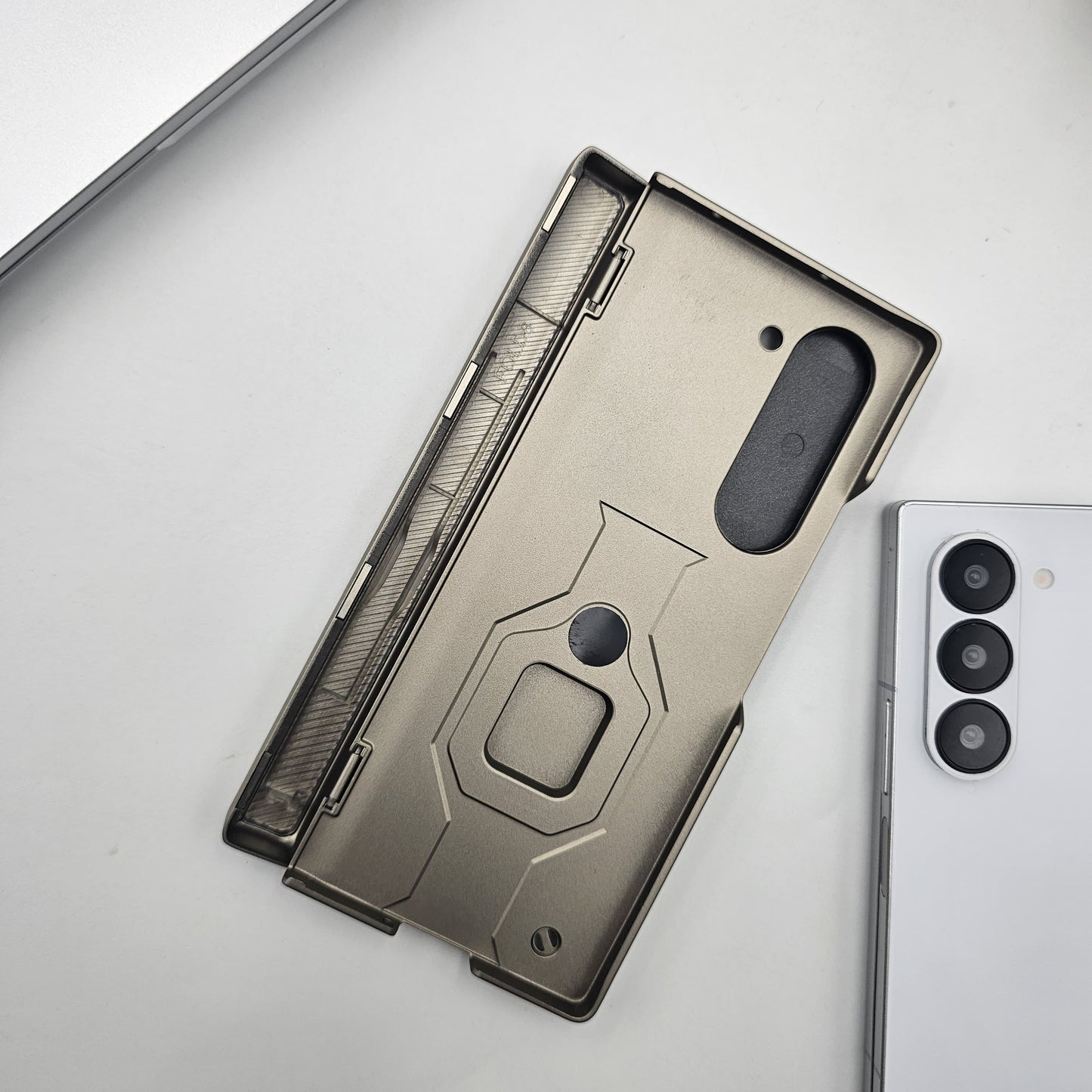 Samsung Galaxy Z Fold 6 Magnetic Hinge Protection Pen Holder Armor Case