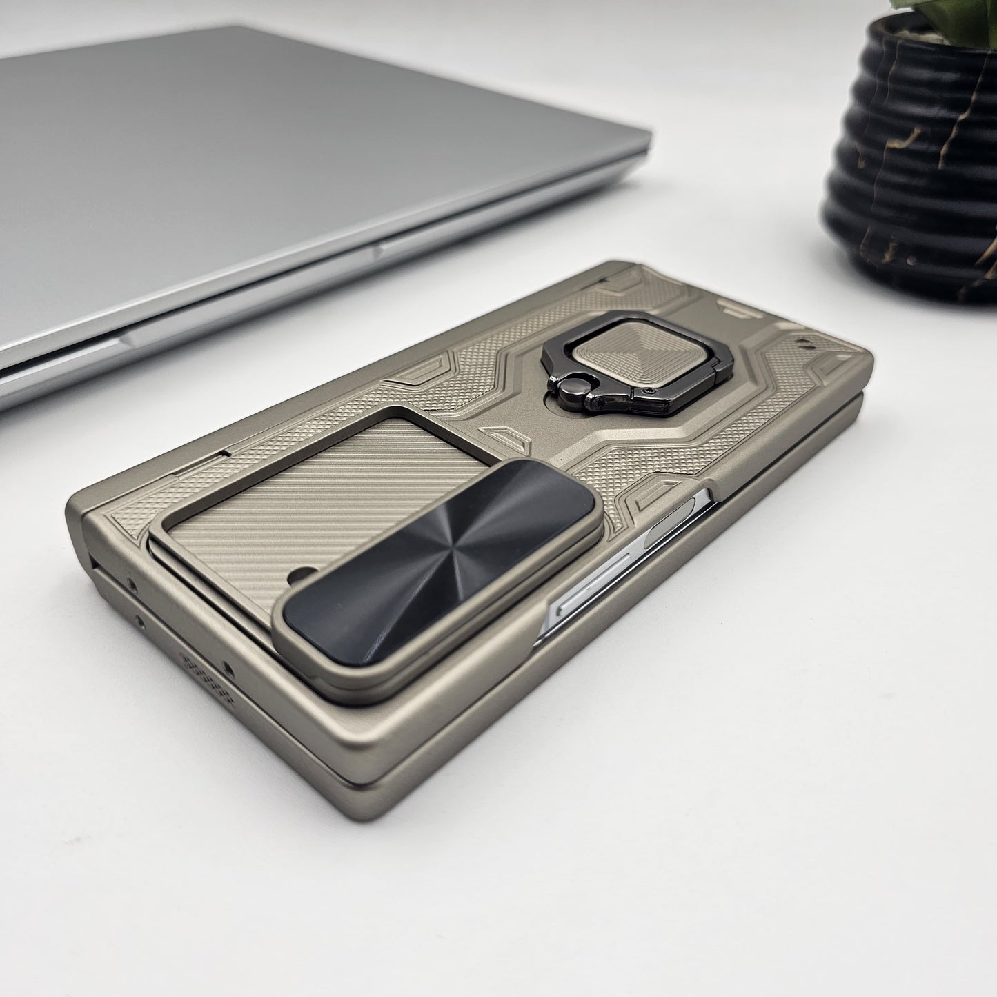 Samsung Galaxy Z Fold 6 Magnetic Hinge Protection Pen Holder Armor Case