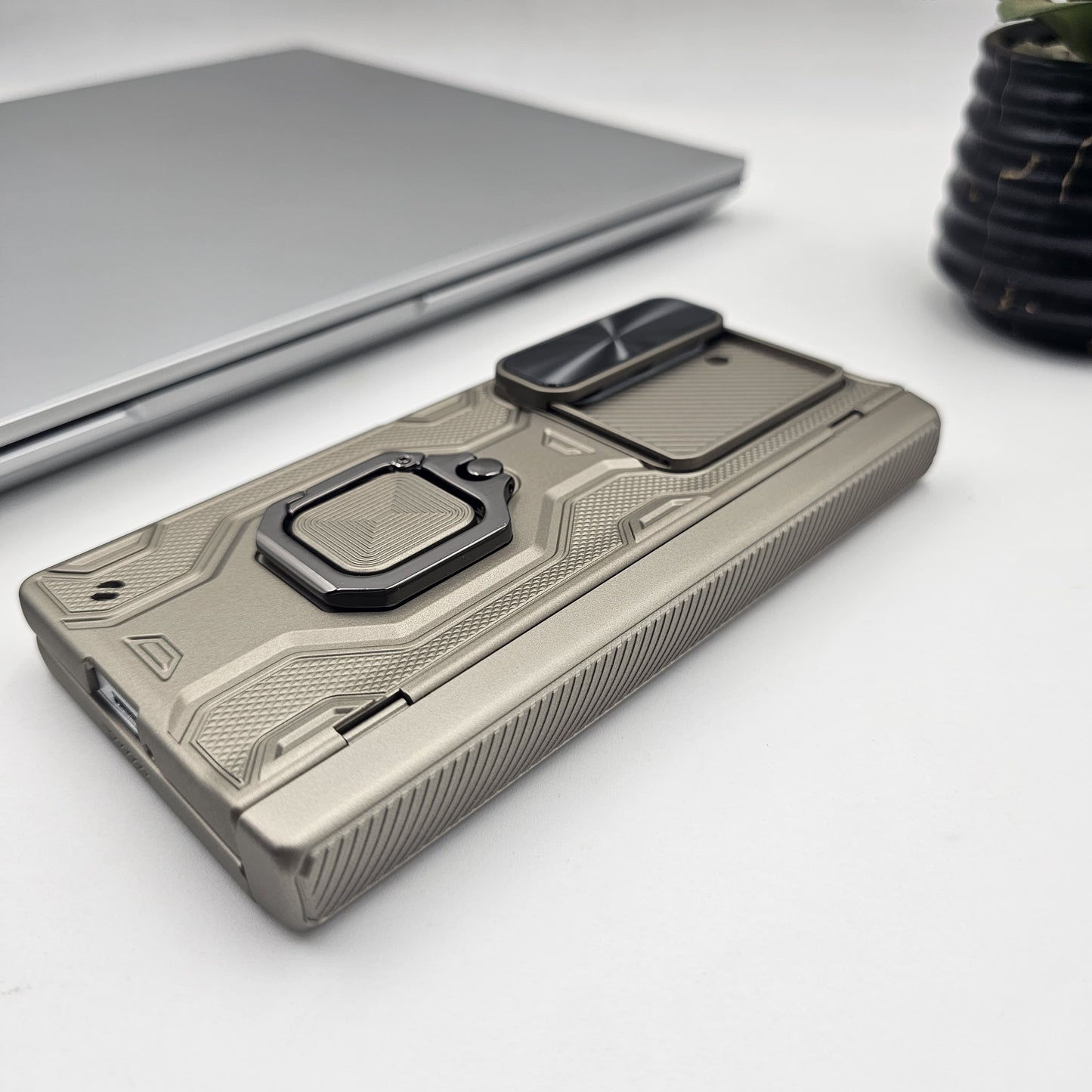 Samsung Galaxy Z Fold 6 Magnetic Hinge Protection Pen Holder Armor Case