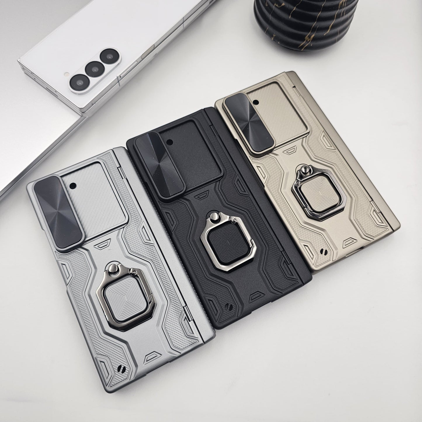 Samsung Galaxy Z Fold 6 Magnetic Hinge Protection Pen Holder Armor Case