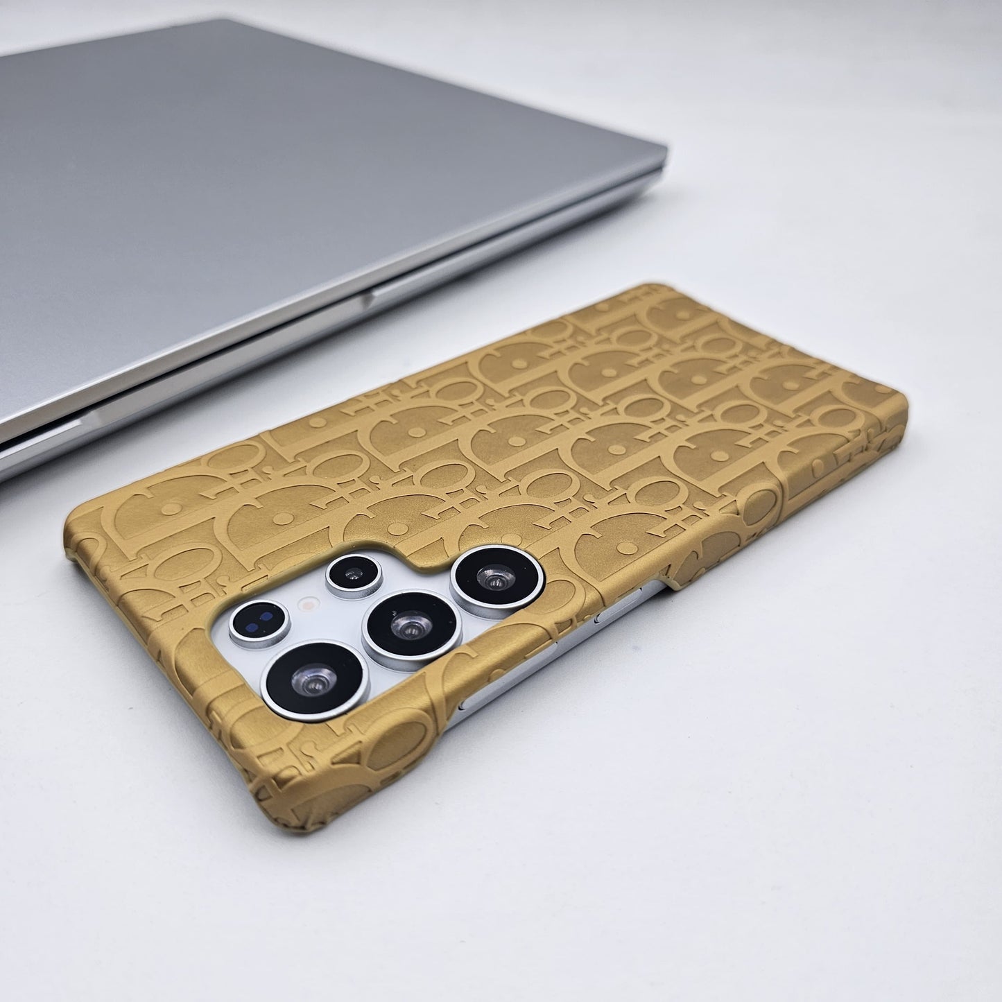 Samsung Galaxy S24 Ultra Luxury Brand CD Embossed Leather Case