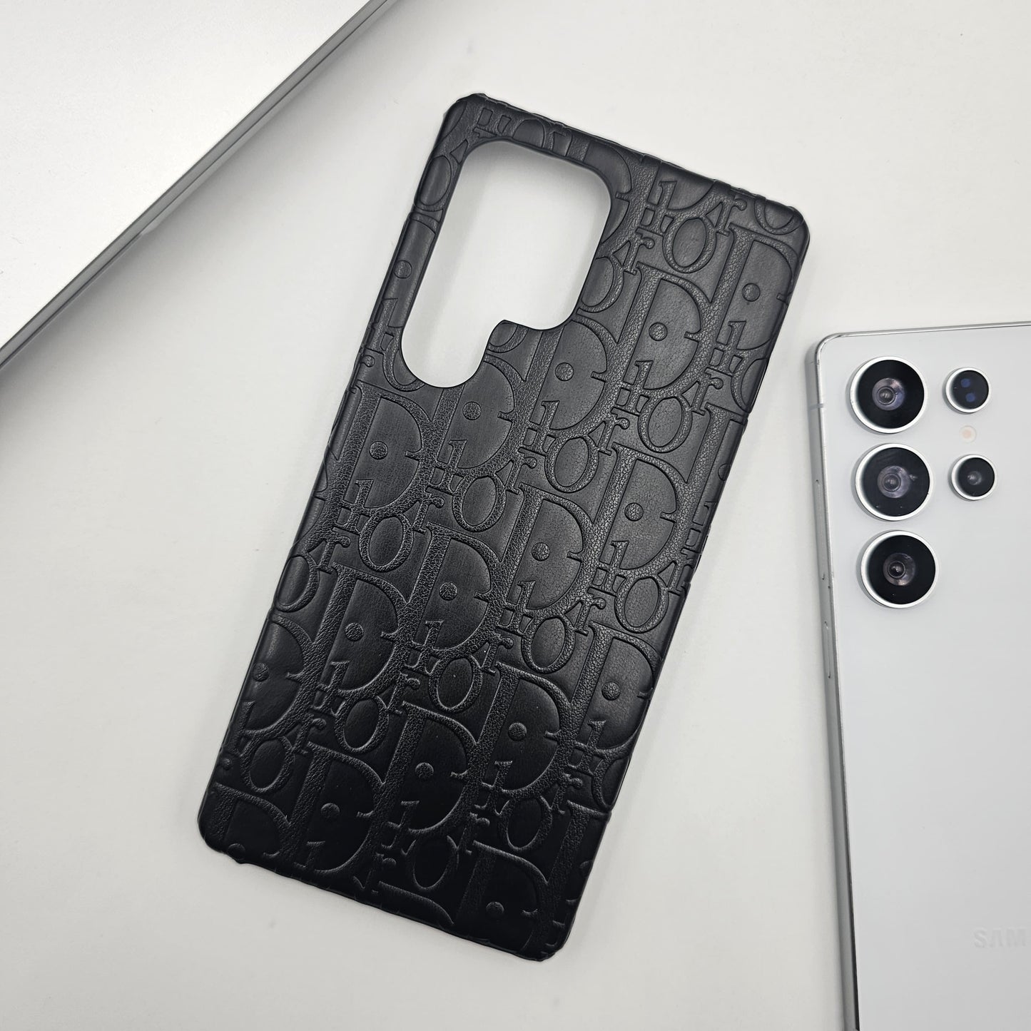 Samsung Galaxy S24 Ultra Luxury Brand CD Embossed Leather Case