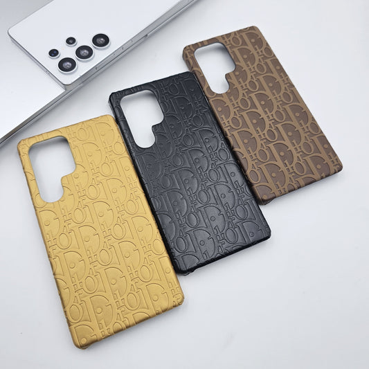 Samsung Galaxy S24 Ultra Luxury Brand CD Embossed Leather Case