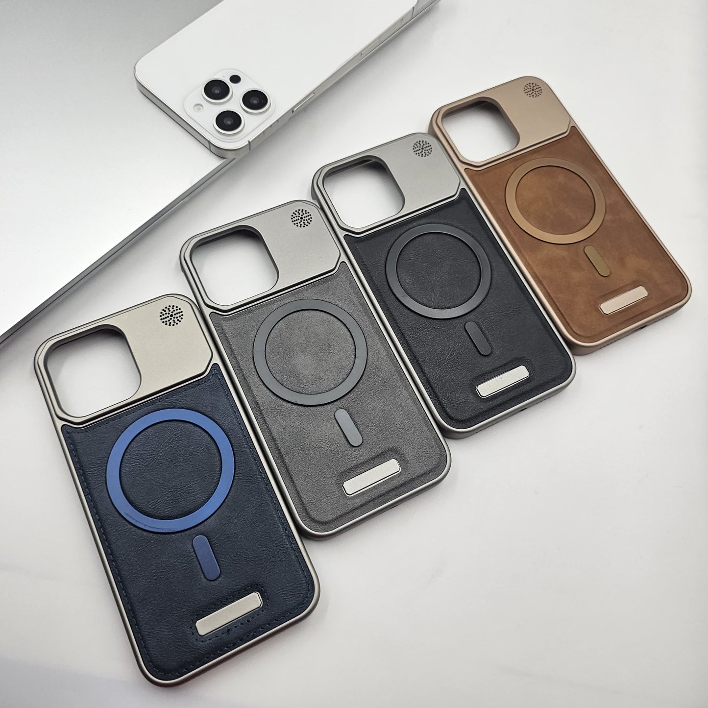 Luxury Leather MagSafe Case for iPhone Series | AeroFlex Hard Borderless Design