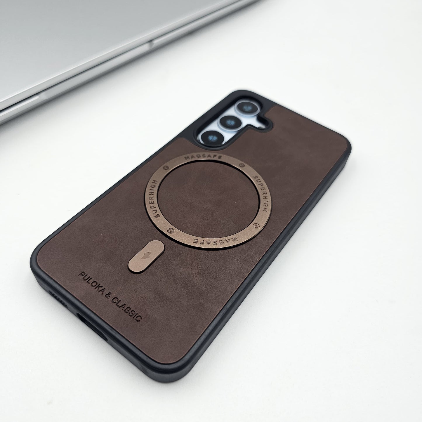 Luxury Leather MagSafe Case for Samsung Galaxy S24 FE | Premium Magnetic Charging Support