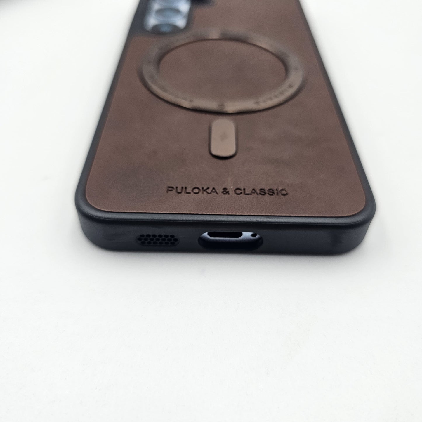 Luxury Leather MagSafe Case for Samsung Galaxy S25 FE | Premium Magnetic Charging Support