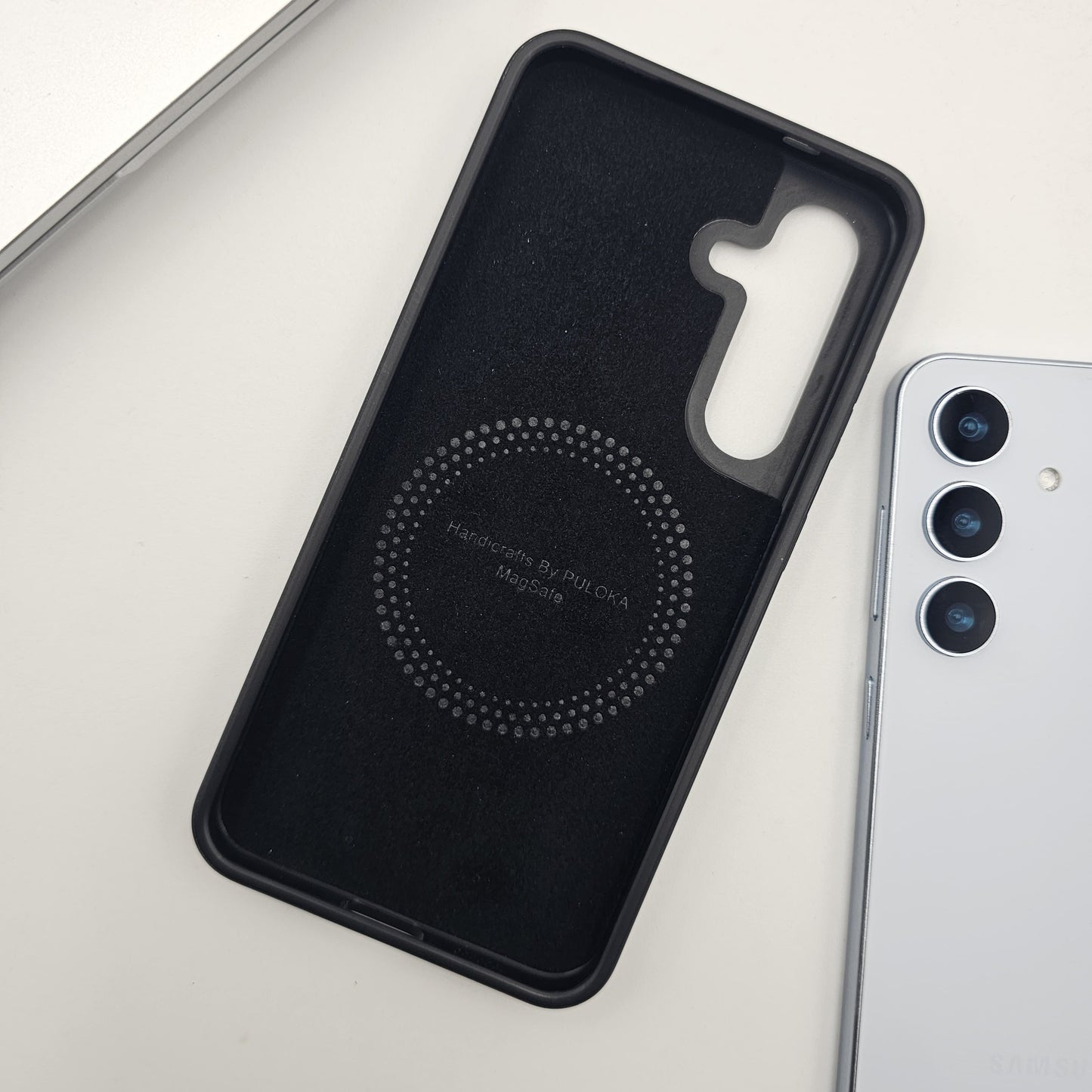 Luxury Leather MagSafe Case for Samsung Galaxy S24 FE | Premium Magnetic Charging Support