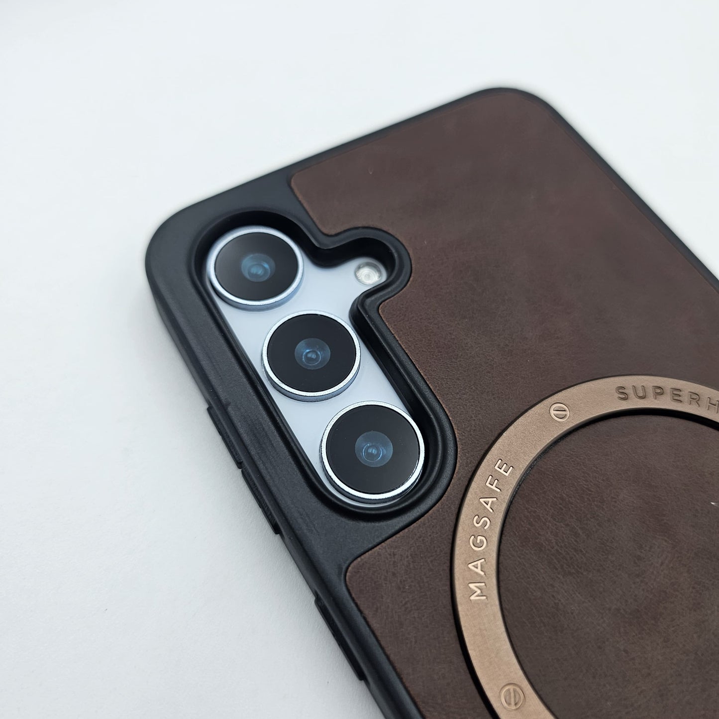 Luxury Leather MagSafe Case for Samsung Galaxy S25 FE | Premium Magnetic Charging Support