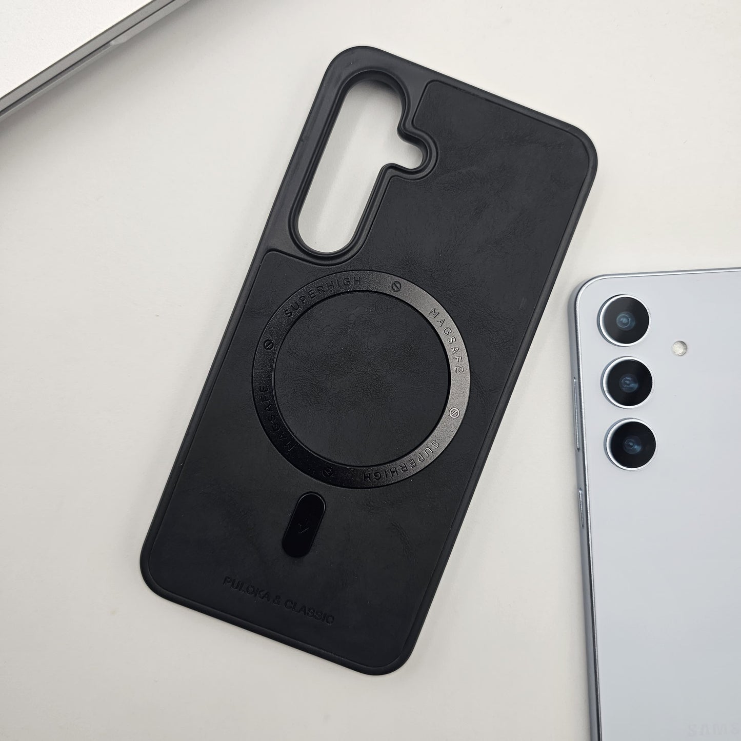 Luxury Leather MagSafe Case for Samsung Galaxy S25 FE | Premium Magnetic Charging Support