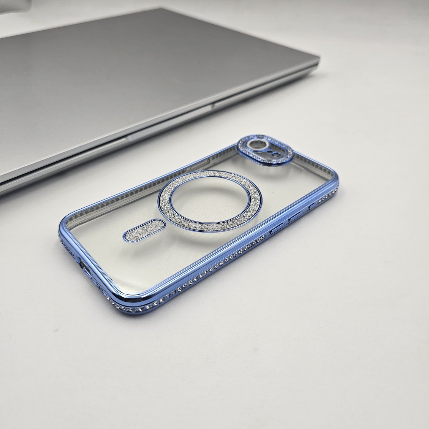 iPhone 16E Luxury Side Diamond Shimmer Magsafe Case