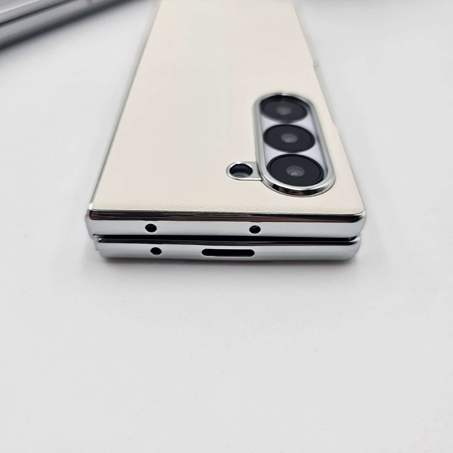 Samsung Galaxy Z Fold 6 Leather Chromeplated Case