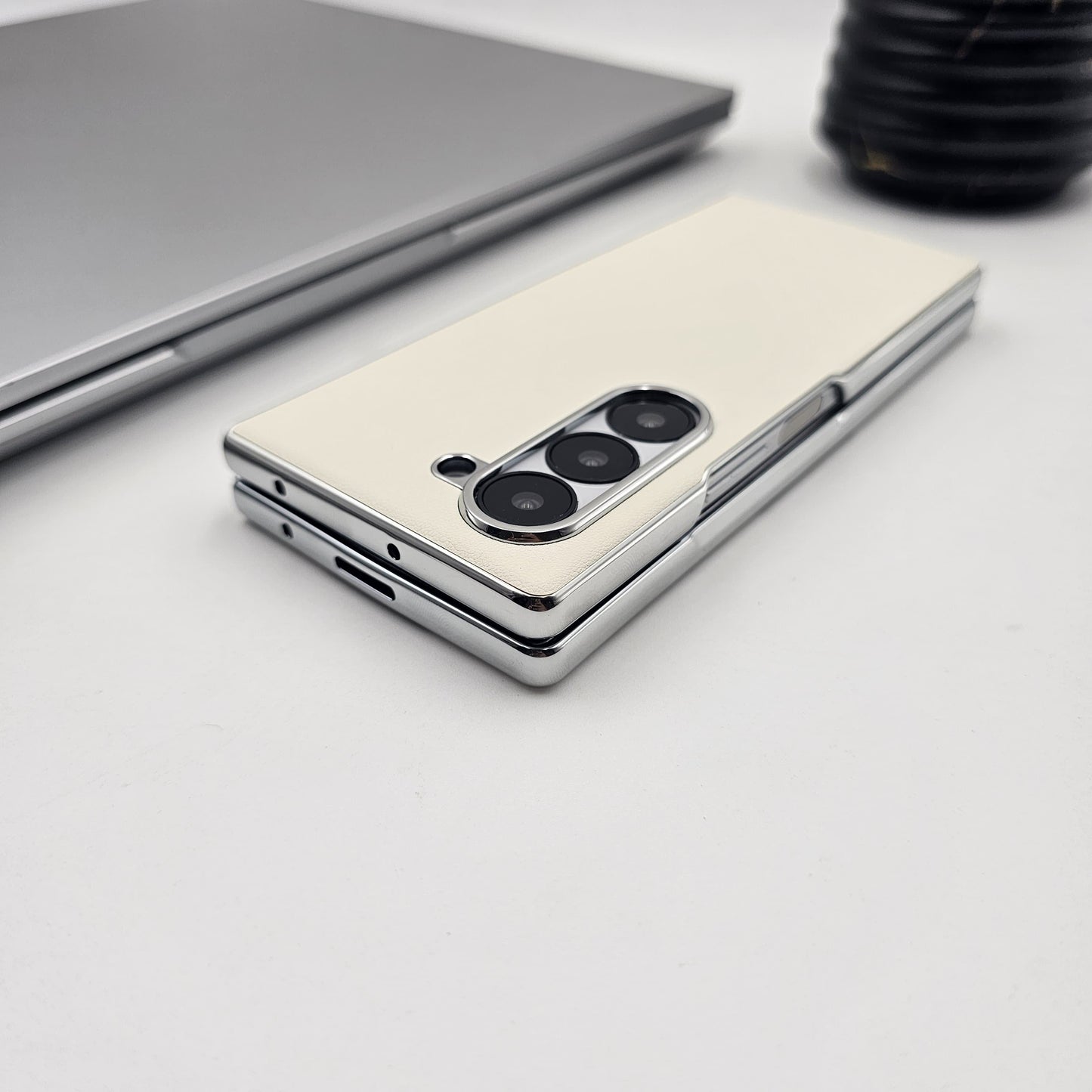 Samsung Galaxy Z Fold 6 Leather Chromeplated Case