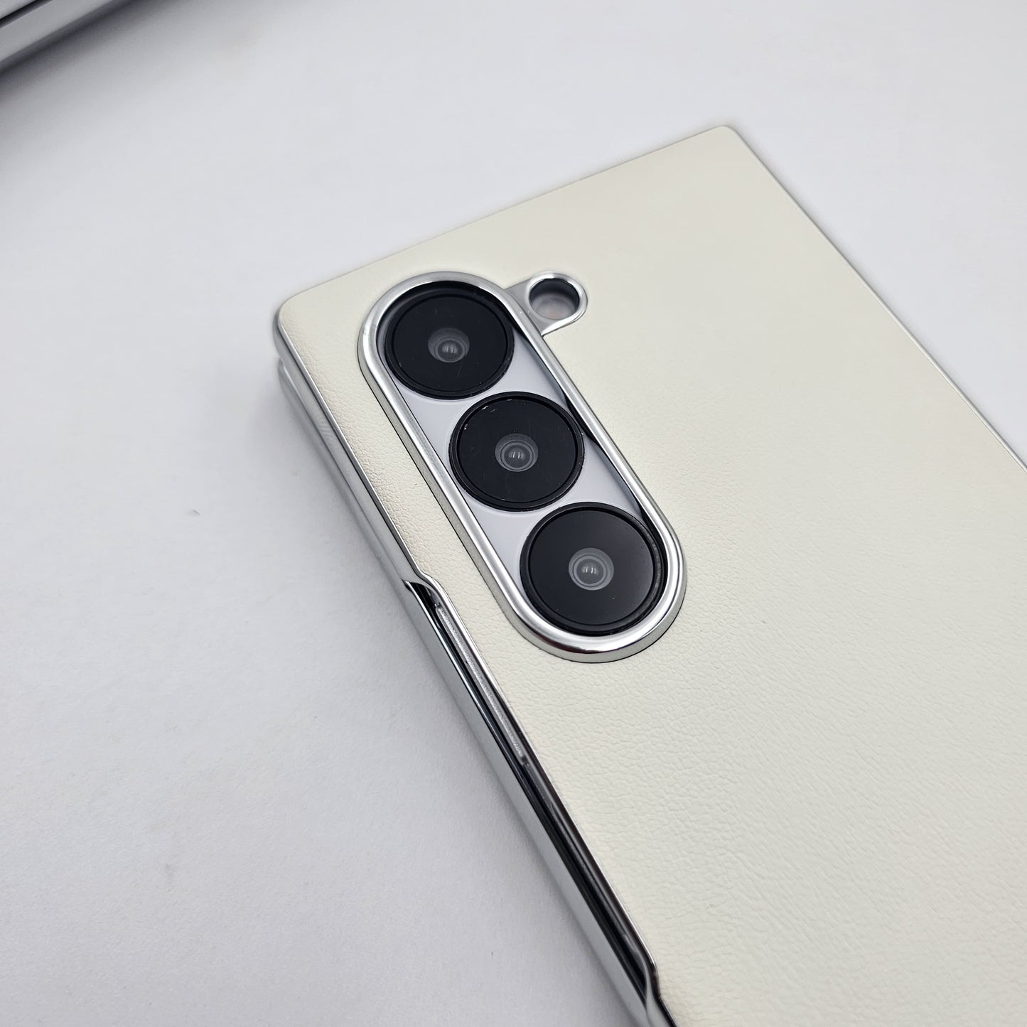 Samsung Galaxy Z Fold 6 Leather Chromeplated Case