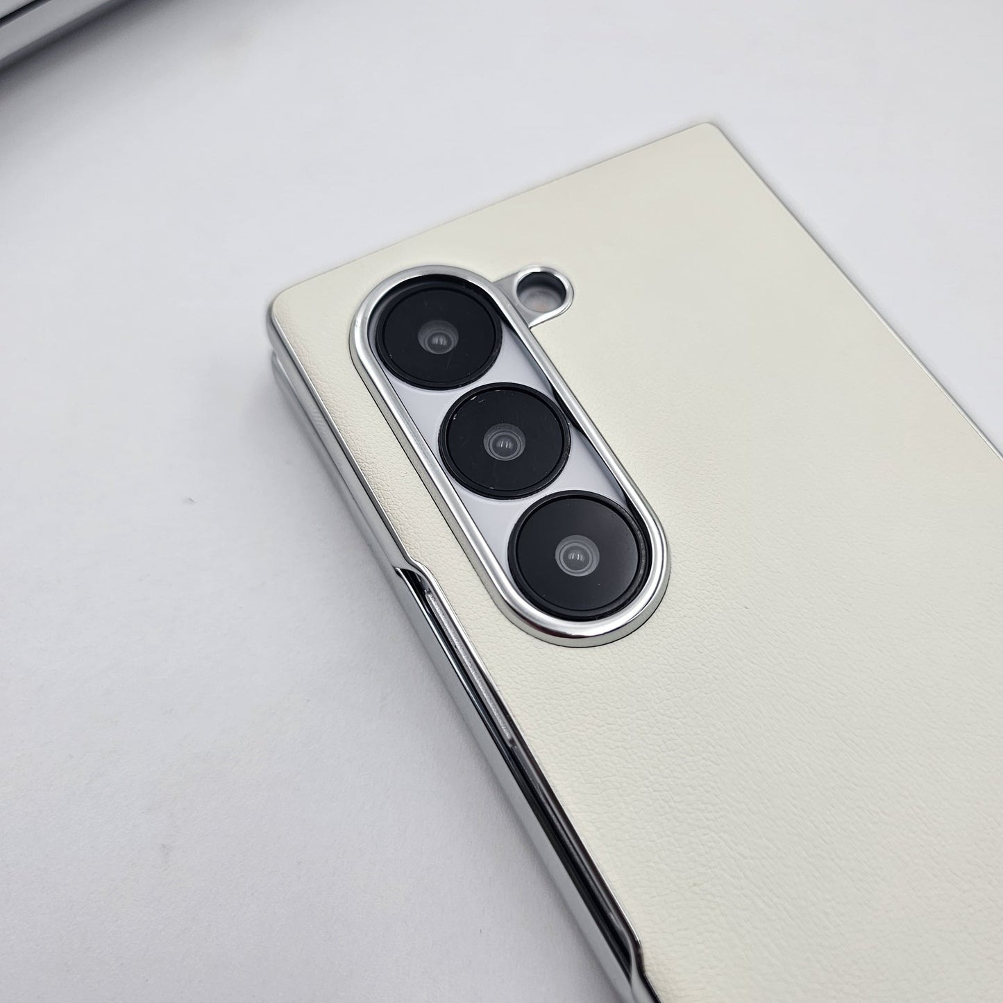 Samsung Galaxy Z Fold 6 Leather Chromeplated Case