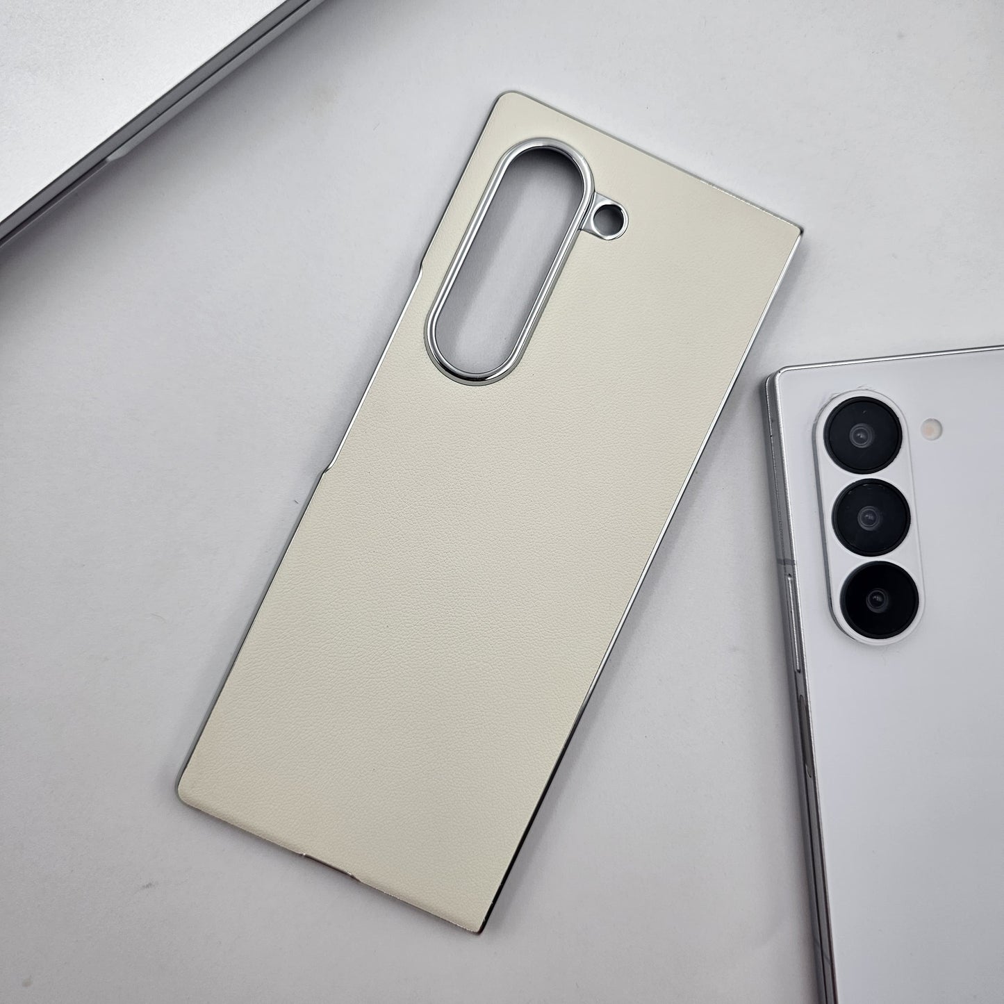 Samsung Galaxy Z Fold 6 Leather Chromeplated Case