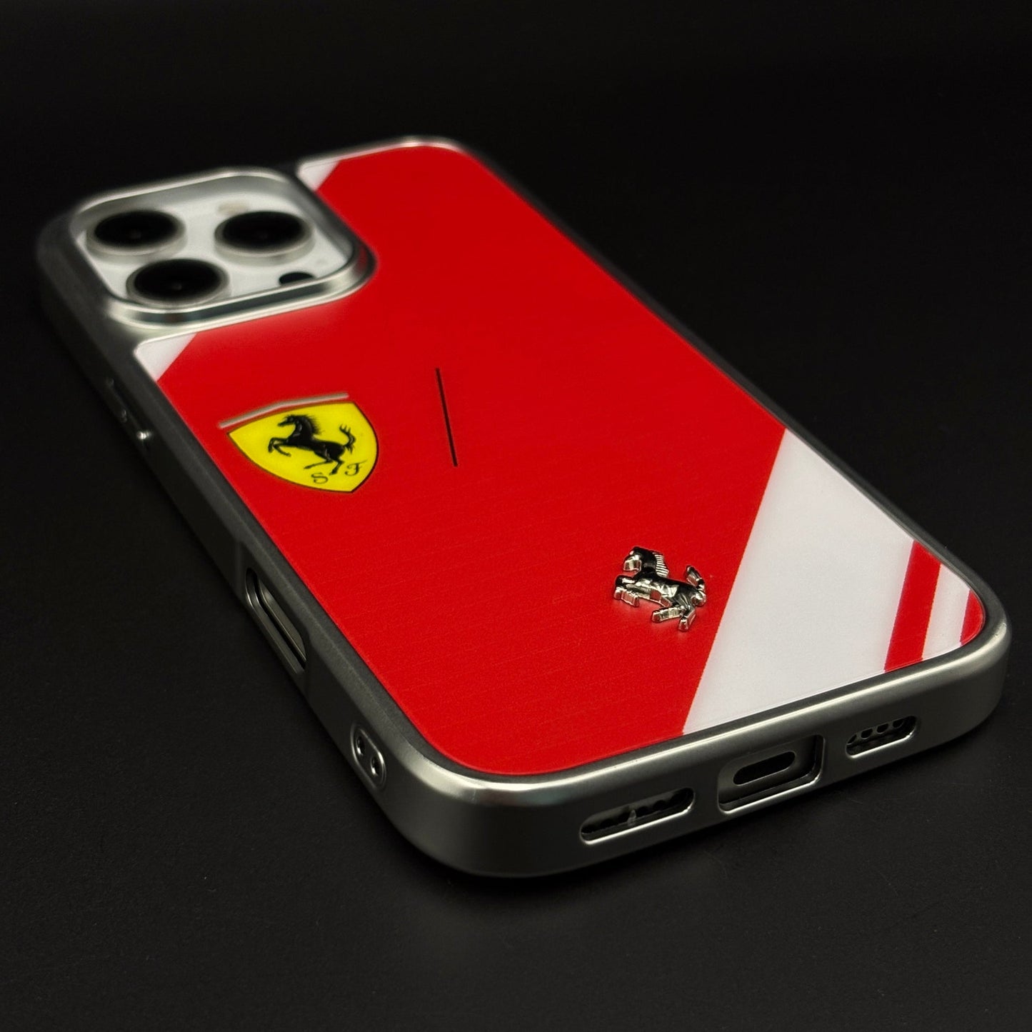 FR Horse Motorsport Inspired Metal Style Frame Hard Case Cover for iPhone