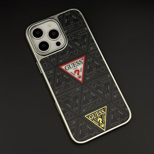 GS Fashion Brand Metal Style Frame Case Cover for iPhone