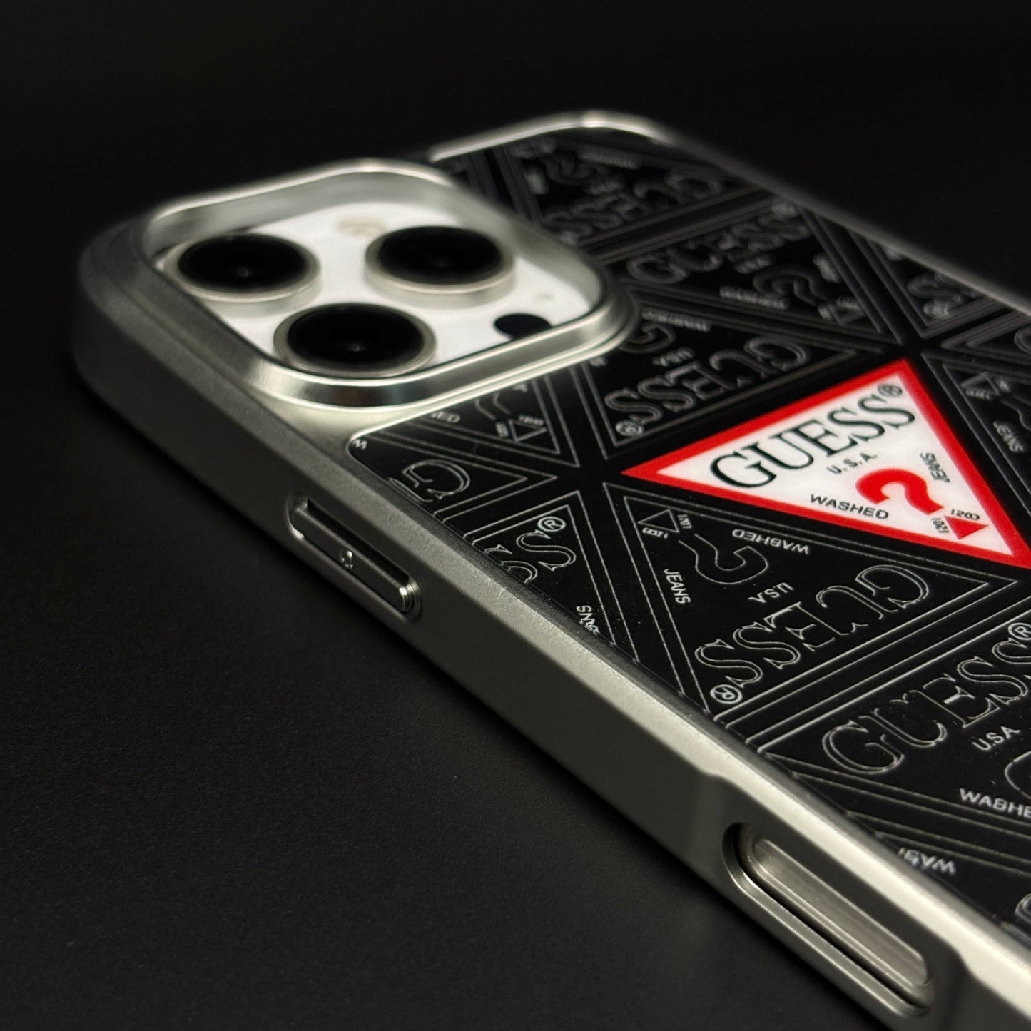 GS Fashion Brand Metal Style Frame Case Cover for iPhone