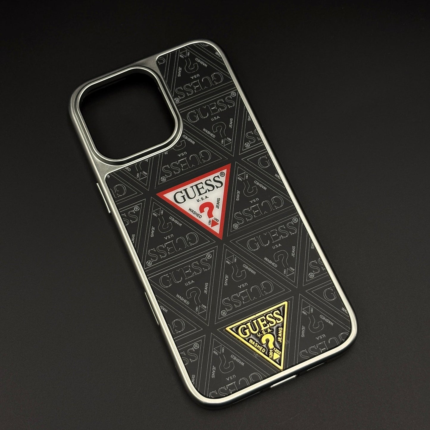 GS Fashion Brand Metal Style Frame Case Cover for iPhone