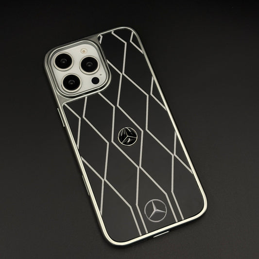 Merc Motorsport Inspired Metal Style Frame Case Cover for iPhone