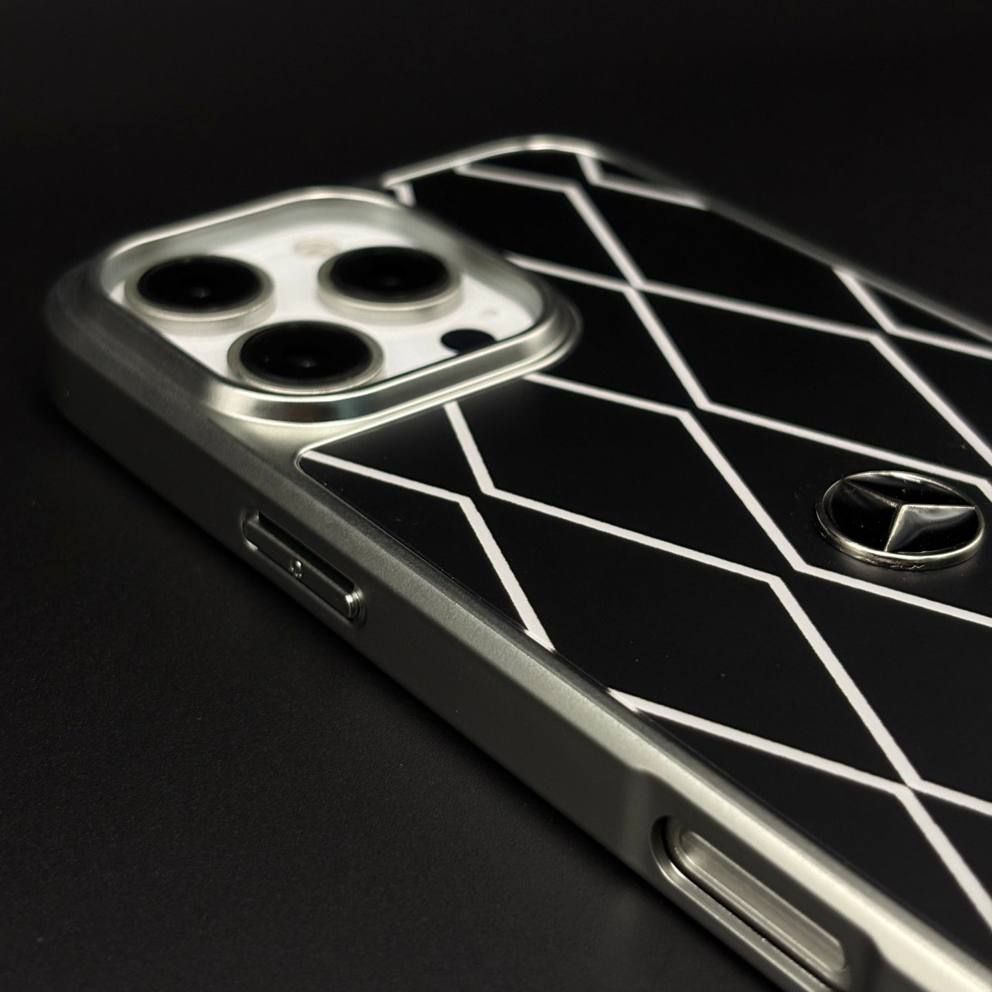 Merc Motorsport Inspired Metal Style Frame Case Cover for iPhone