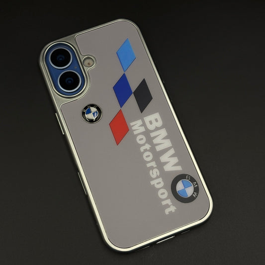 Motorsport Metal Style Frame Hard Case Cover for iPhone 17