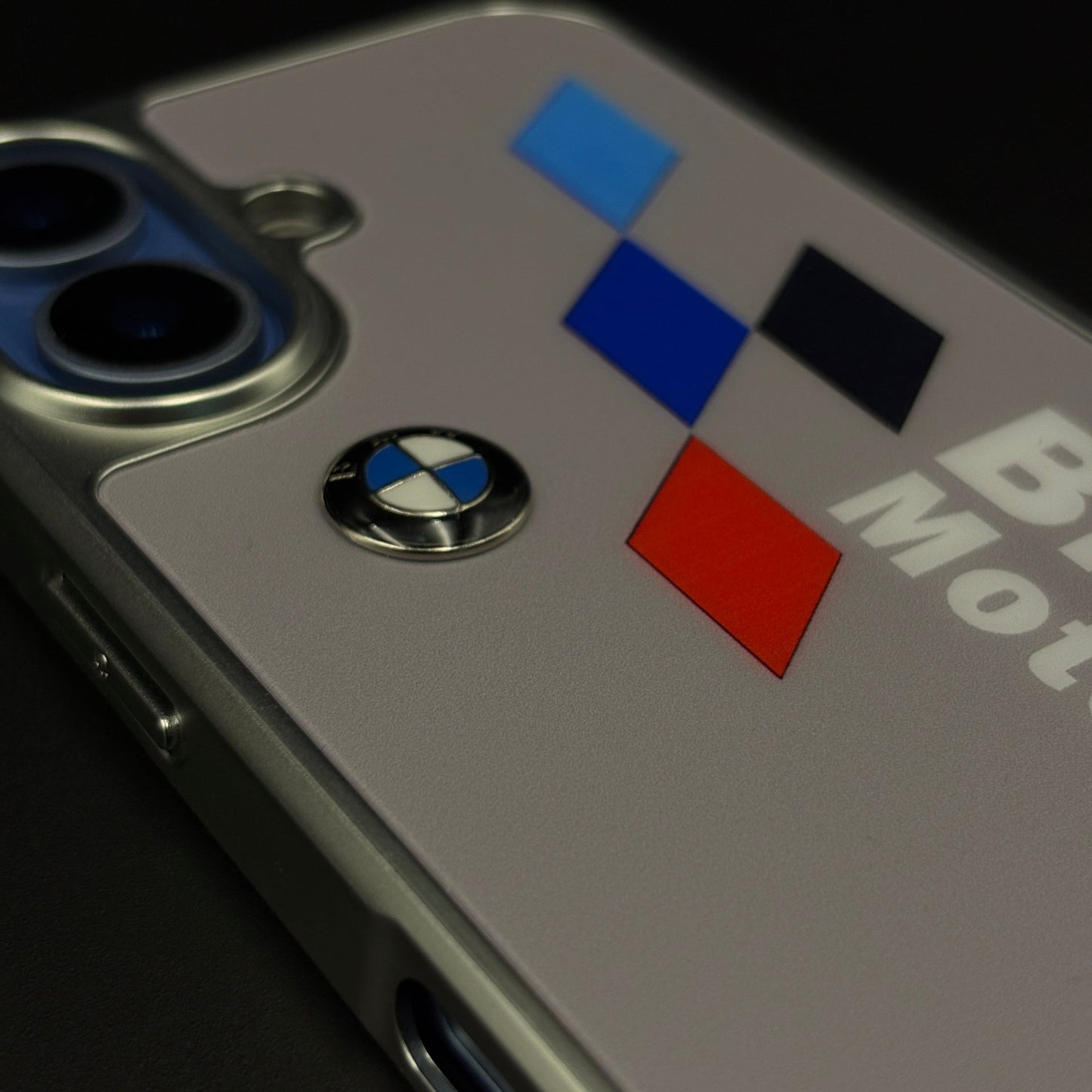 Motorsport Metal Style Frame Hard Case Cover for iPhone 17