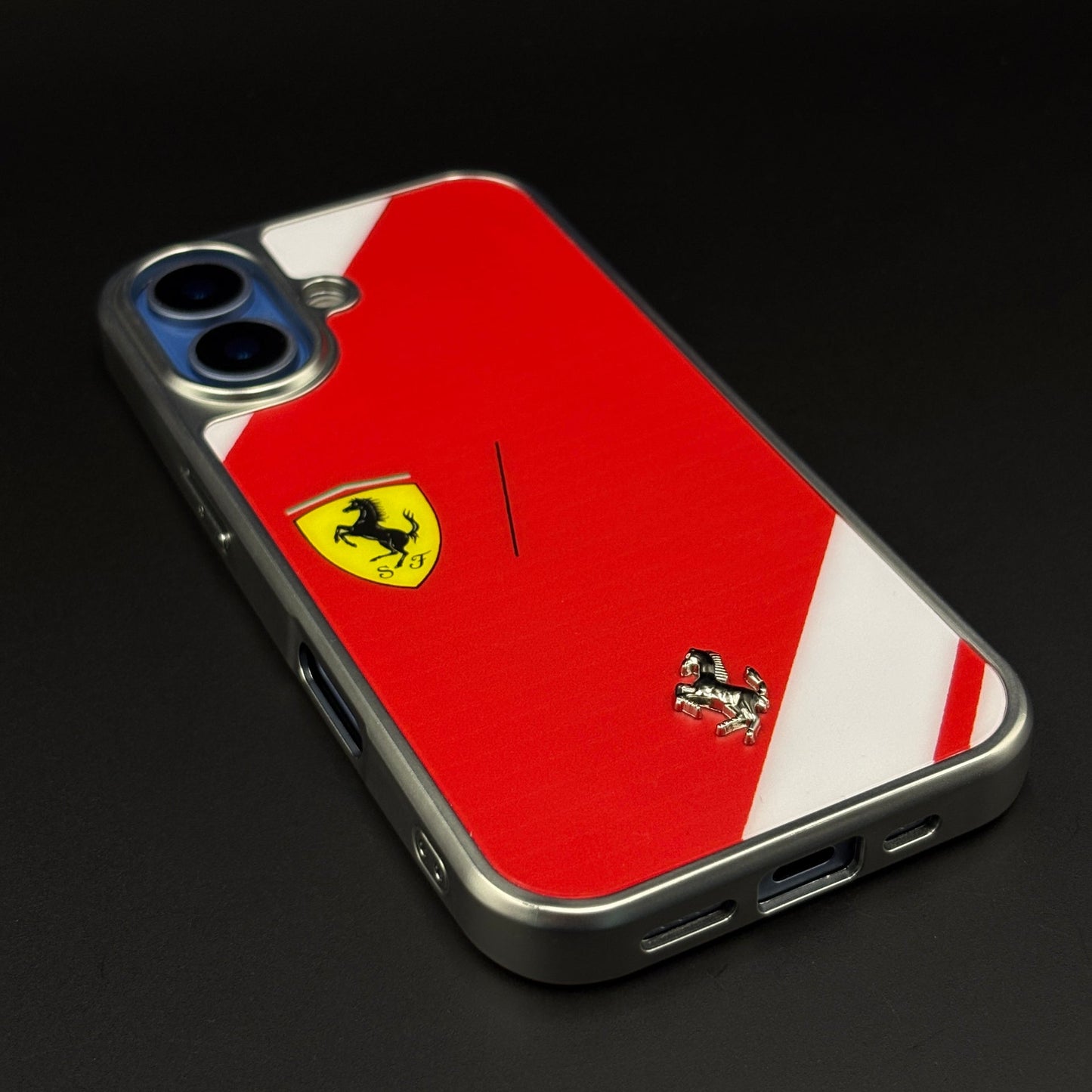 FR Horse Motorsport Inspired Metal Style Frame Hard Case Cover for iPhone 17