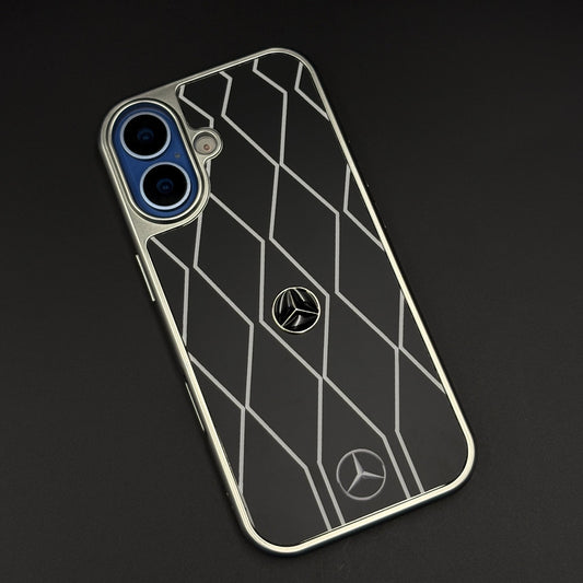 Merc Motorsport Inspired Metal Style Frame Case Cover for iPhone 17