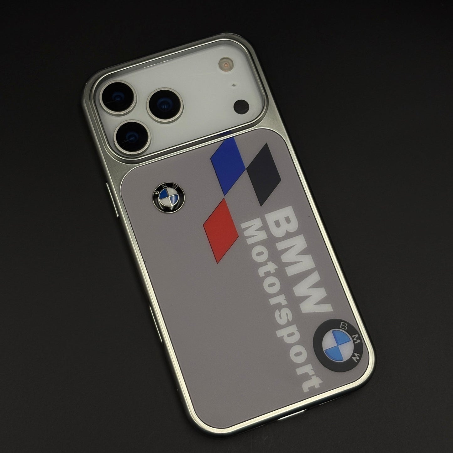 Motorsport Metal Style Frame Hard Case Cover for iPhone 17 Series