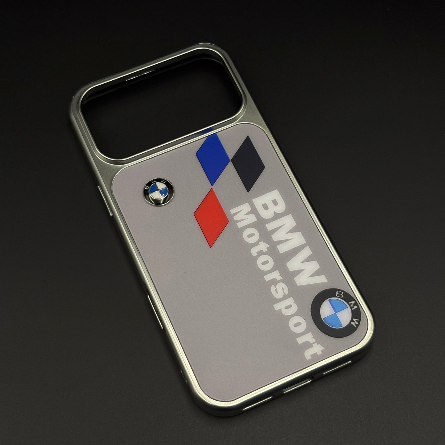 Motorsport Metal Style Frame Hard Case Cover for iPhone 17 Series