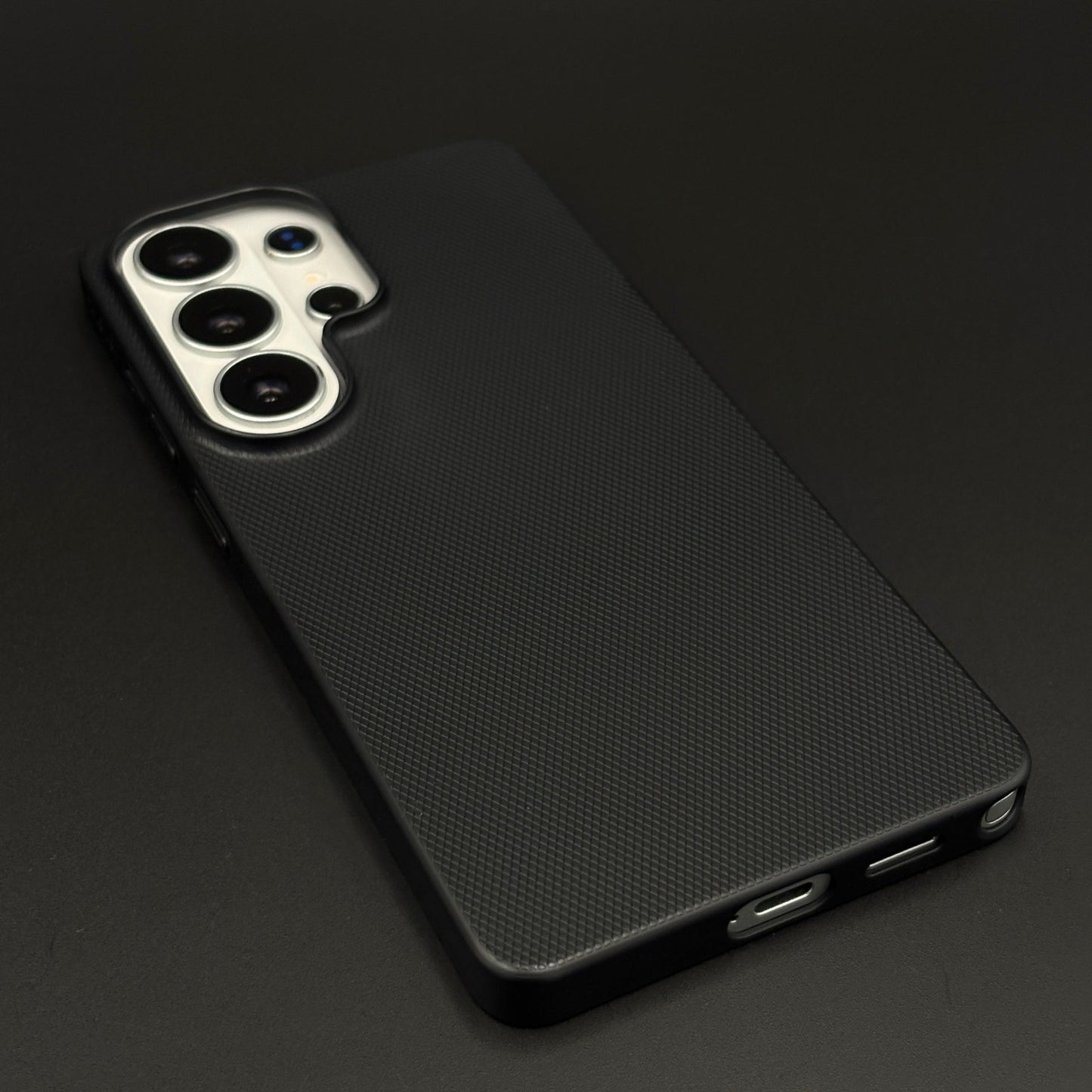 Textured Dotted Feel Leather Hidden MagSafe Case Cover for Samsung Galaxy S26 Ultra