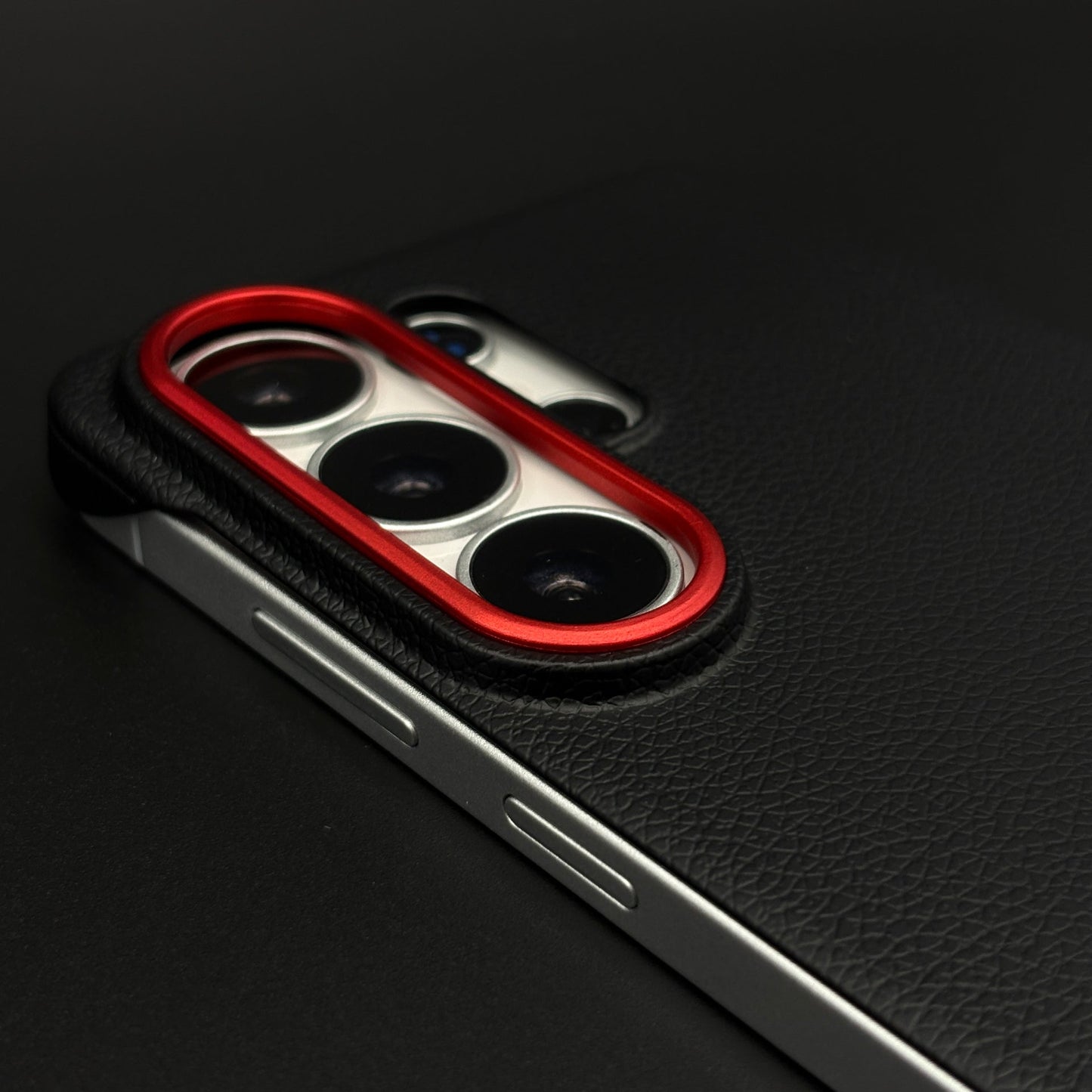 Frameless Dual Tone Bezel Leather Hidden MagSafe Case for Samsung Galaxy S26 Ultra